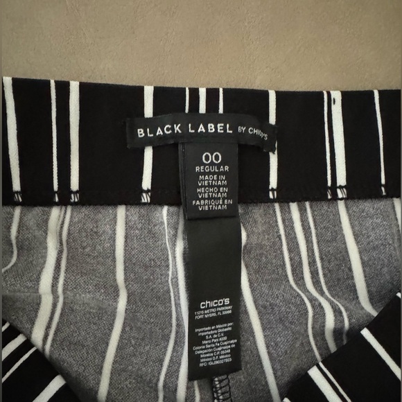 NWOT BLACK LABEL by CHICO’S Pleat-Front Striped Pants - Picture 11 of 17